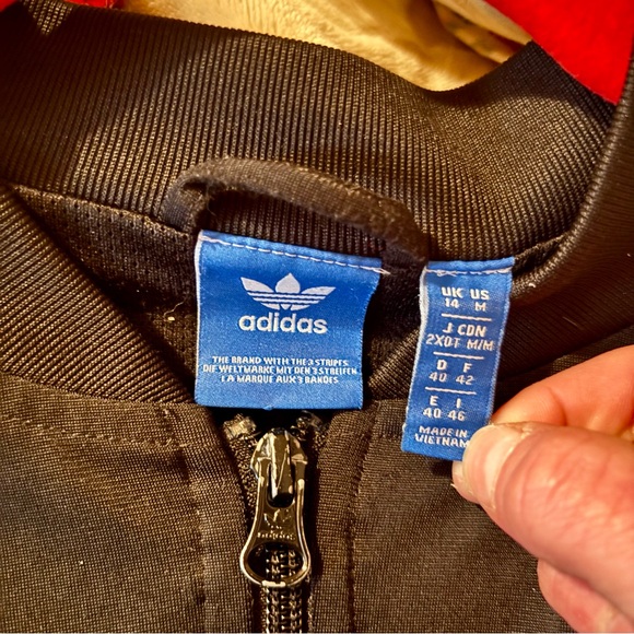 Adidas Black Track Jacket with White Stripes - Picture 13 of 15